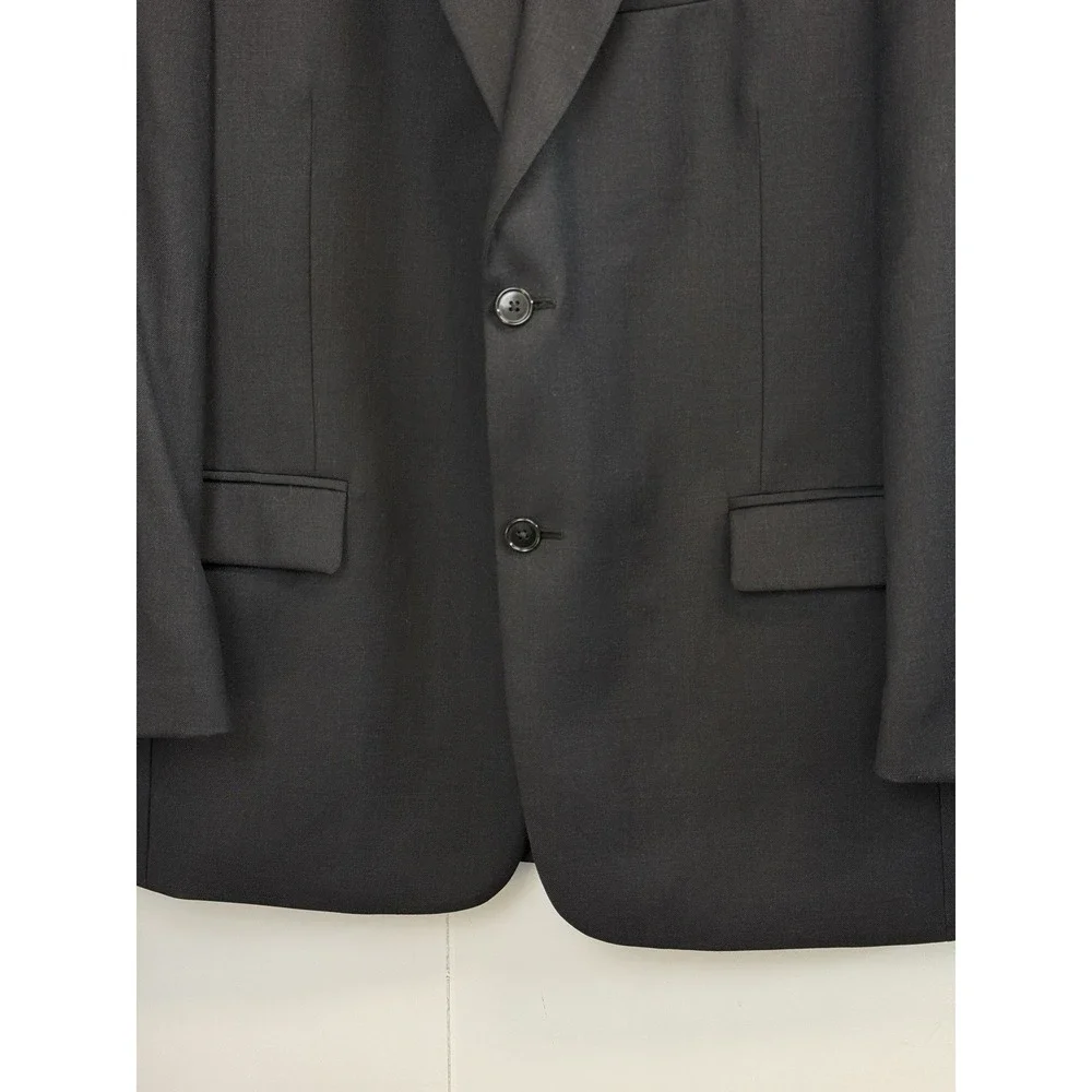Roundtree & Yorke Men's 42R Jacket Blazer Worsted‎ Wool Navy Blue Twill Vented